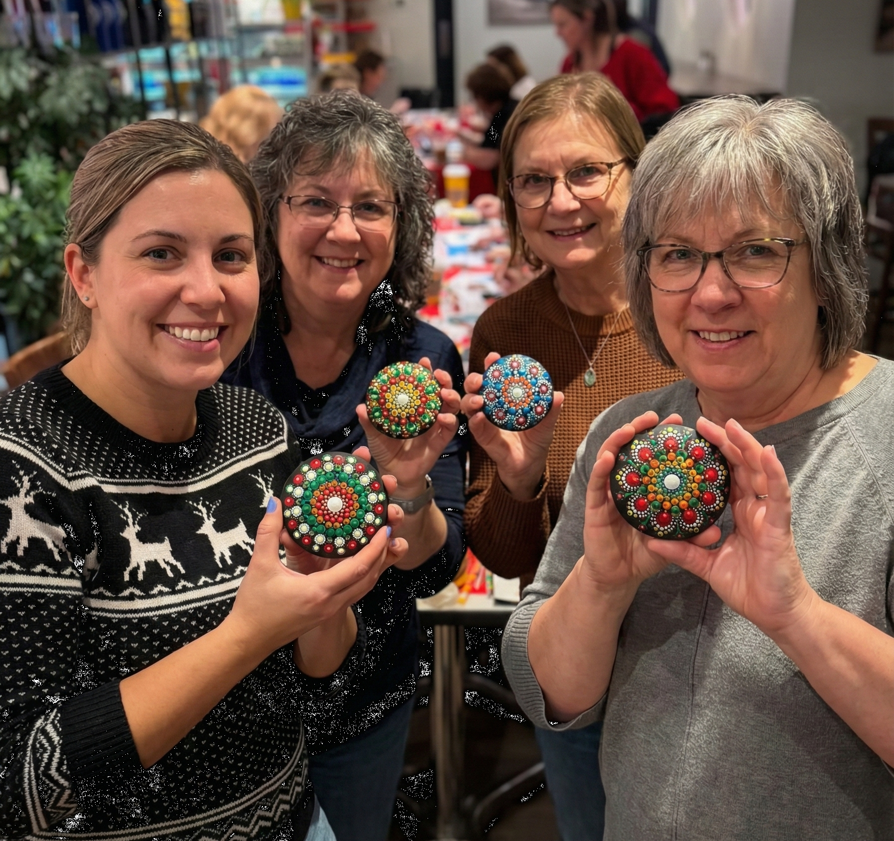 Detailed dot mandala close-up